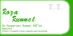 roza rummel business card